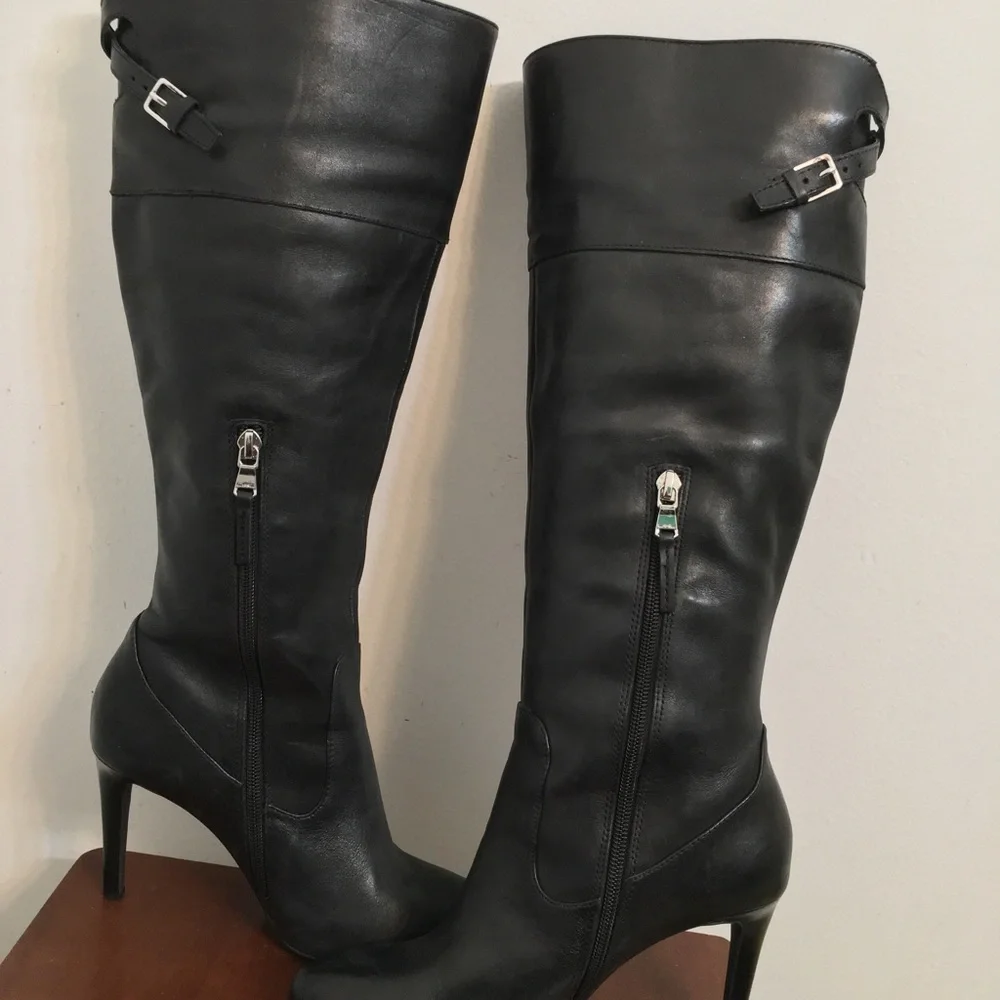 Lauren Ralph Lauren Knee Leather Boots Size 7B - Picture 14 of 15